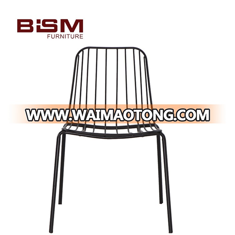 Garden furniture iron black color wire chairs